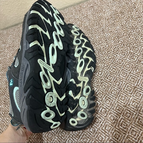 Merrell Women's Gray Granite eggshell Ridgepass Hiking Shoe Sz 9.5 Gorpcore EUC - Picture 5 of 8